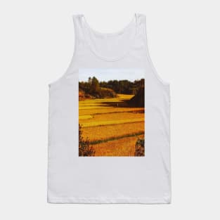 rice harvest season sceneryin my village Tank Top